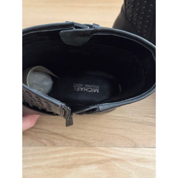 NIB! Michael Michael Kors Reeves Studded Leather Moto Boots in black - Picture 10 of 10